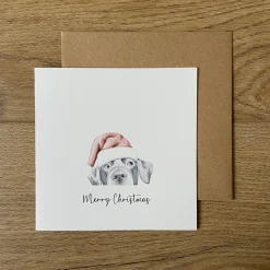Katherine Sheard Designs Greeting Cards-Lenny Lab Christmas Greetings Card