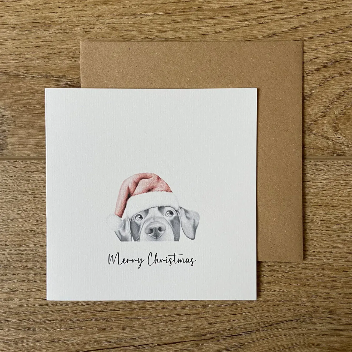 Katherine Sheard Designs Greeting Cards-Lenny Lab Christmas Greetings Card