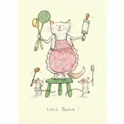 Two Bad Mice Greeting Cards-Let's Bake! Greetings Card