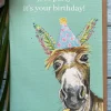 Jen Winnett Greeting Cards-Let's Party Donkey Birthday Eco-card