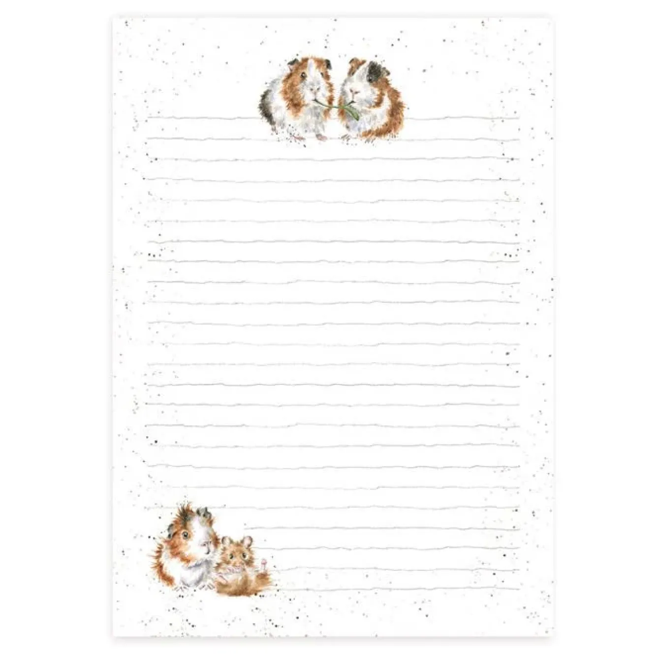 Wrendale Designs Stationery-'Lettuce be Friends' Guinea Pig Jotter Pad