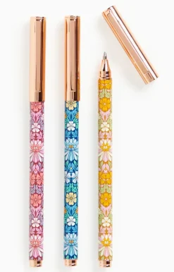 Chronicle Books Stationery-Liberty Moon Flower Pen Set of 3