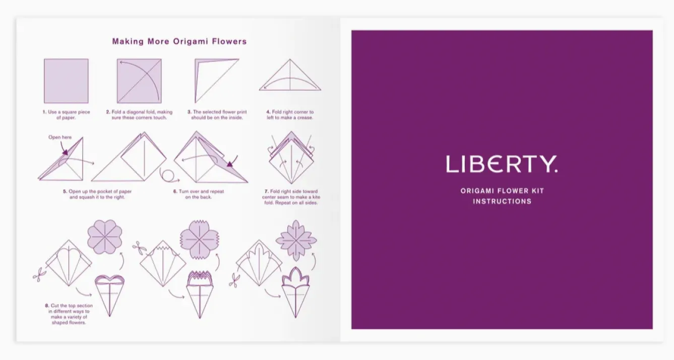 Chronicle Books Stationery-Liberty Origami Flower Kit