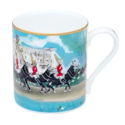 Halcyon Days Royal|Royal Family-Life Guards on Parade Bone China Mug
