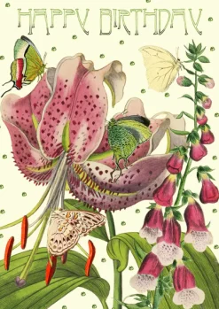 Madame Treacle Greeting Cards-Lily Glitter Birthday Card