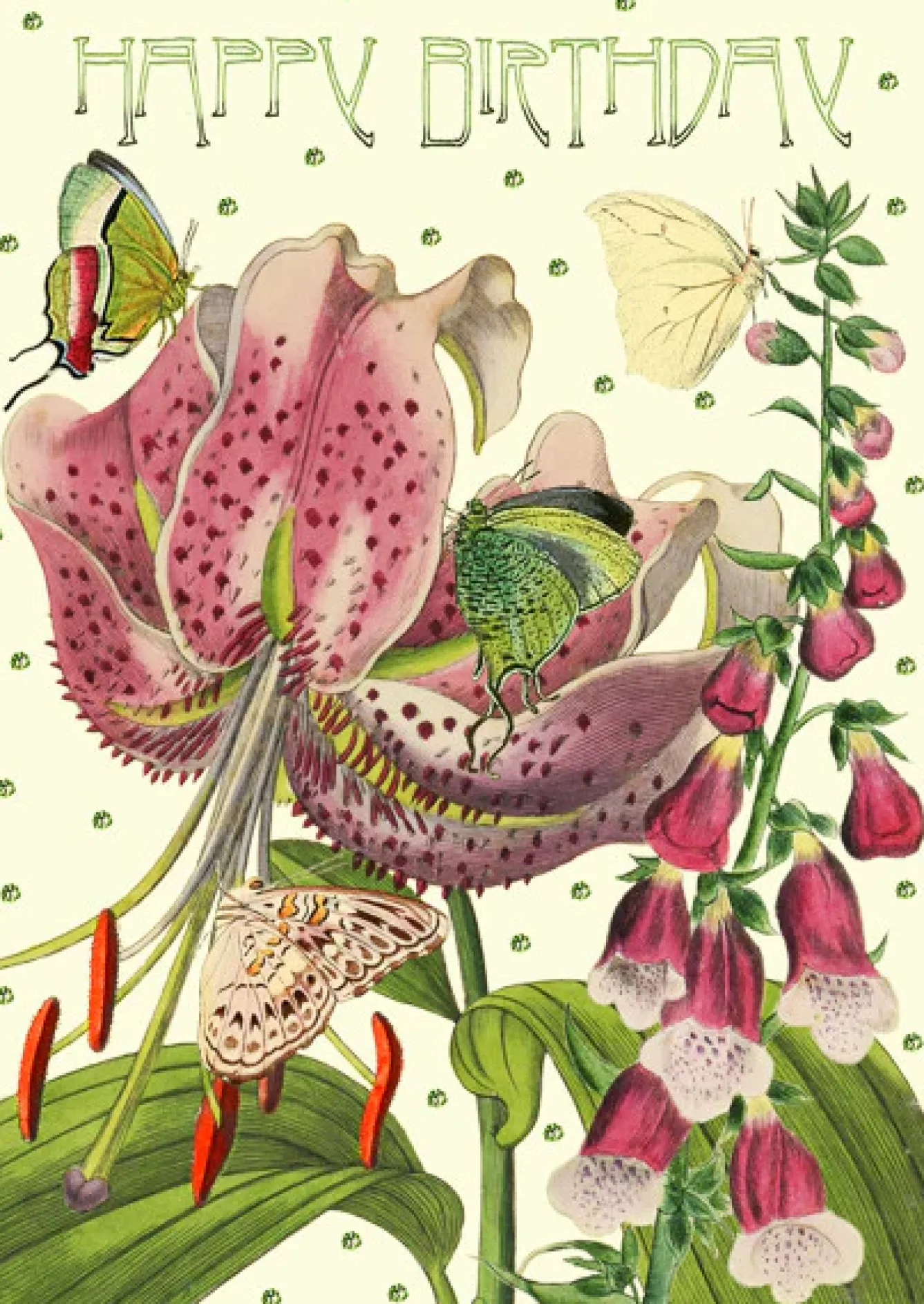 Madame Treacle Greeting Cards-Lily Glitter Birthday Card