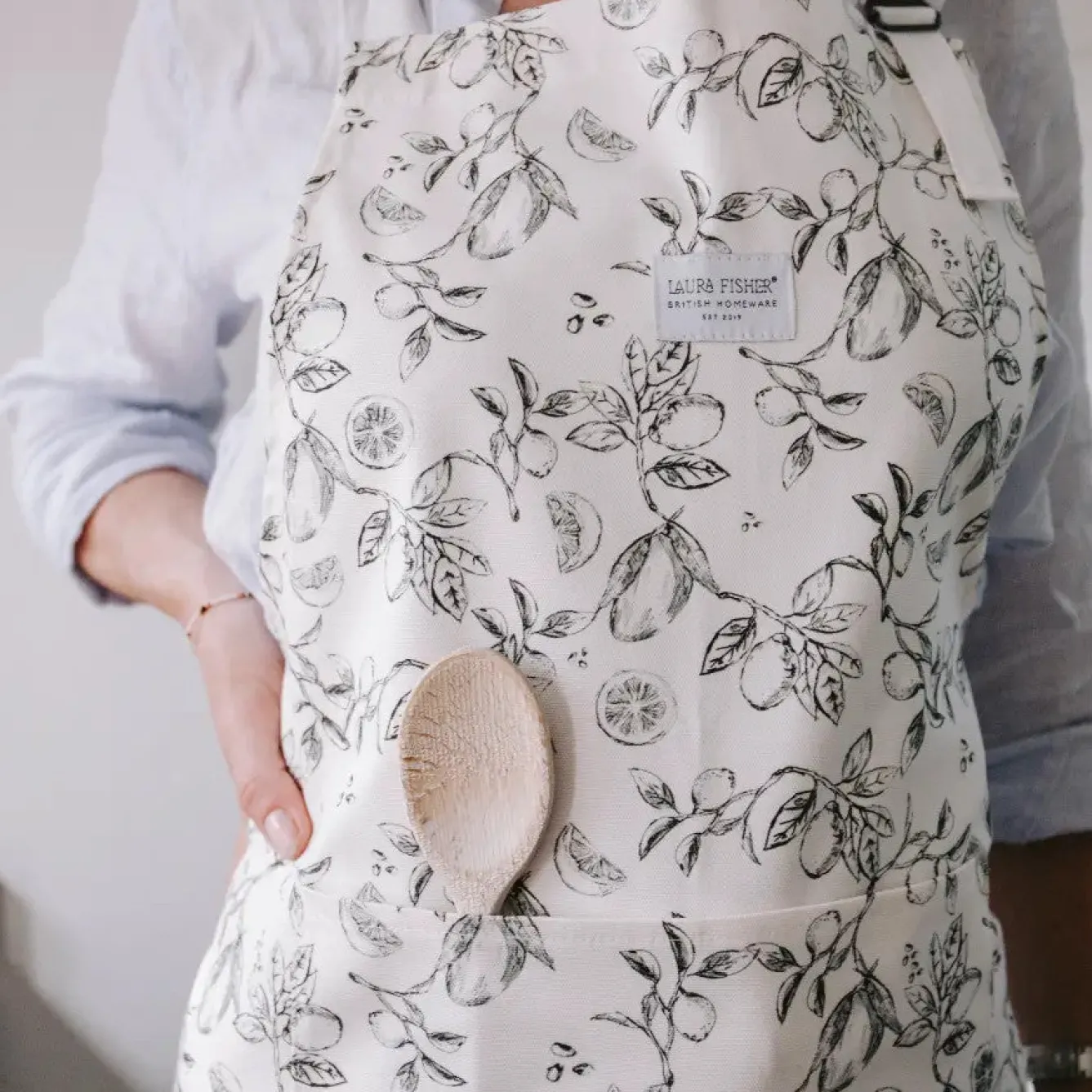 Laura Fisher Aprons-Lime & Mango Botanical Apron