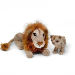 The Crafty Kit Co. Crafts|Children-Lion & Cub Needle Felting Craft Kit