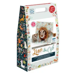 The Crafty Kit Co. Crafts|Children-Lion & Cub Needle Felting Craft Kit
