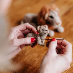 The Crafty Kit Co. Crafts|Children-Lion & Cub Needle Felting Craft Kit