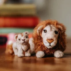 The Crafty Kit Co. Crafts|Children-Lion & Cub Needle Felting Craft Kit