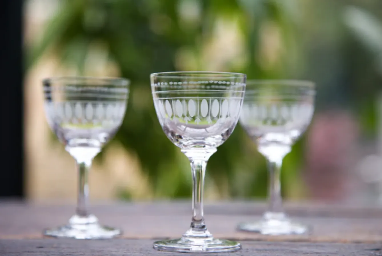 The Vintage List Glassware-Liqueur Glass with Ovals Design by