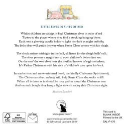 Moongazer Cards Christmas Cards|Greeting Cards-Little Elves in Suits of Red Greeting Card