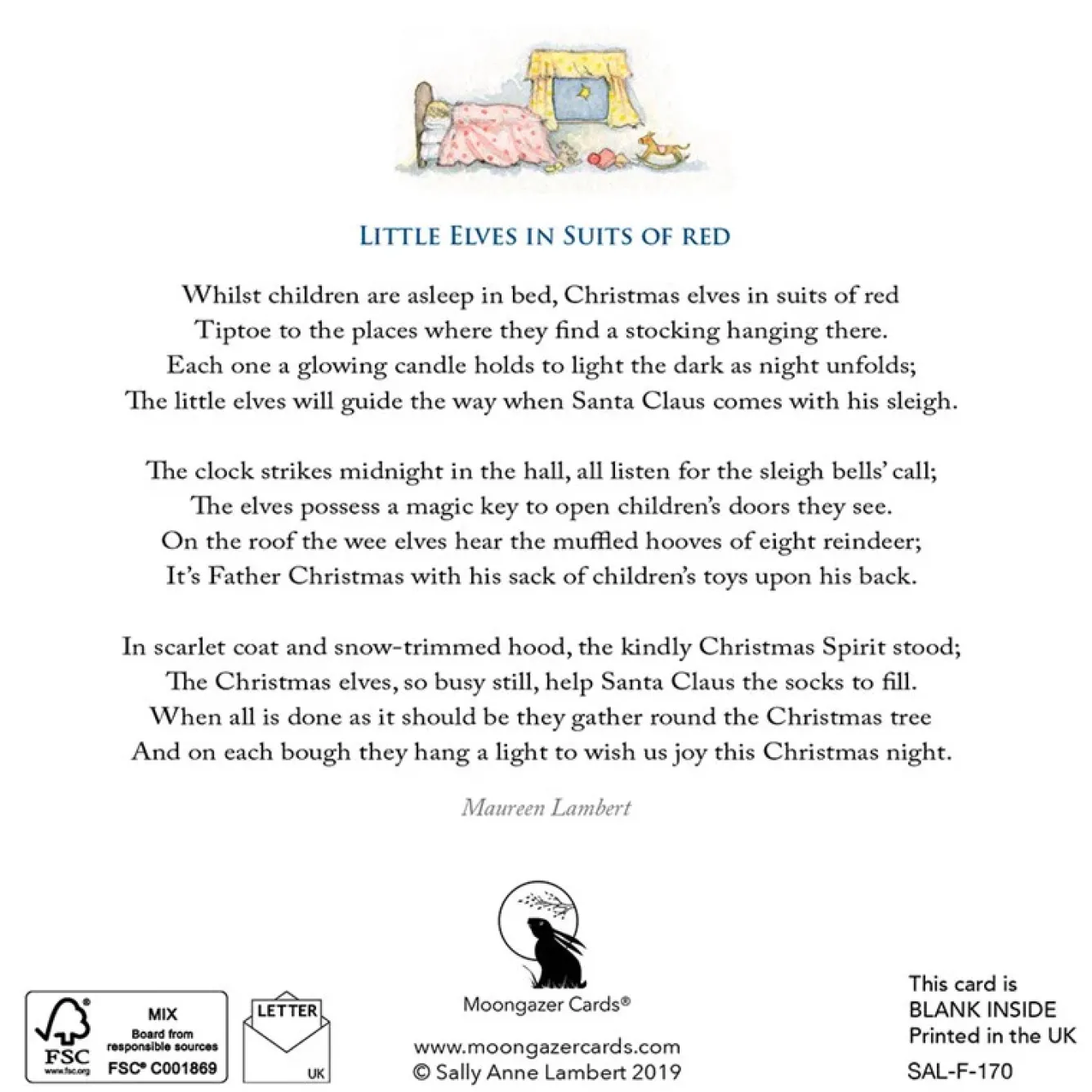 Moongazer Cards Christmas Cards|Greeting Cards-Little Elves in Suits of Red Greeting Card