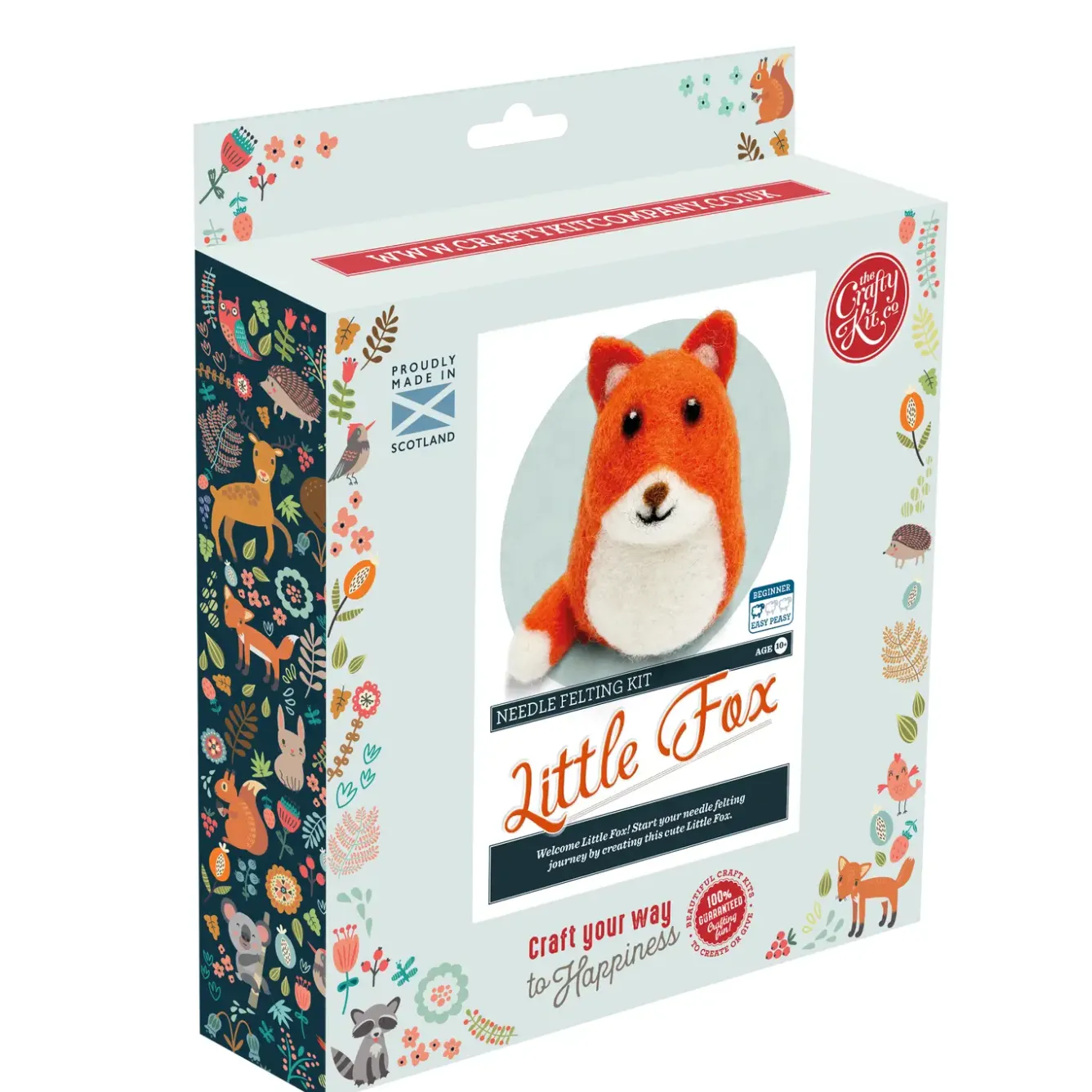 The Crafty Kit Co. Crafts-Little Fox Needle Felting Kit
