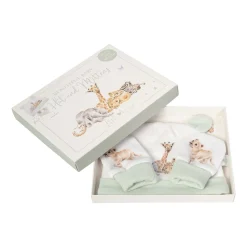 Wrendale Designs Children-'Little Savannah' African Animals Baby Hat and Mittens Set