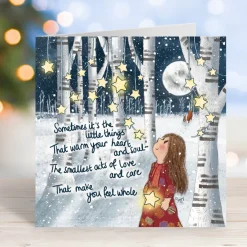 Fox Under The Moon Christmas Cards-'Little Things' Greeting Card