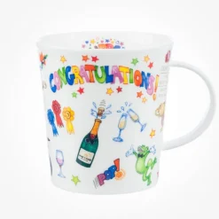 Dunoon Tea|Bright Colors-Lomond Congratulations Mug