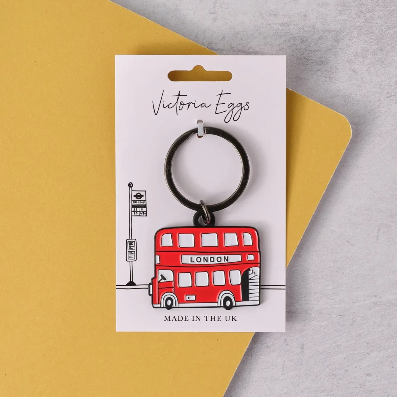 Victoria Eggs Key Chains|Children-London Bus Keyring