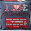 Jan Constantine Pillows & Throws-London Bus Pillow