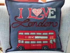 Jan Constantine Pillows & Throws-London Bus Pillow