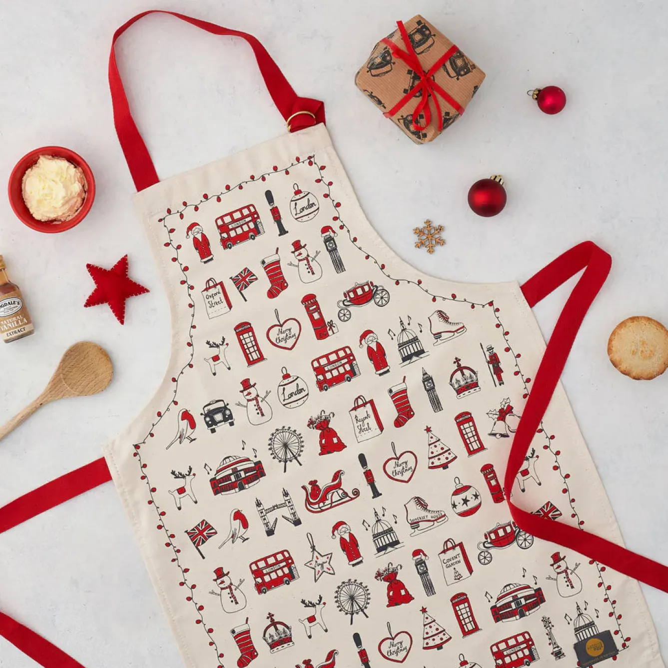 Victoria Eggs Aprons-London Christmas Children's Apron