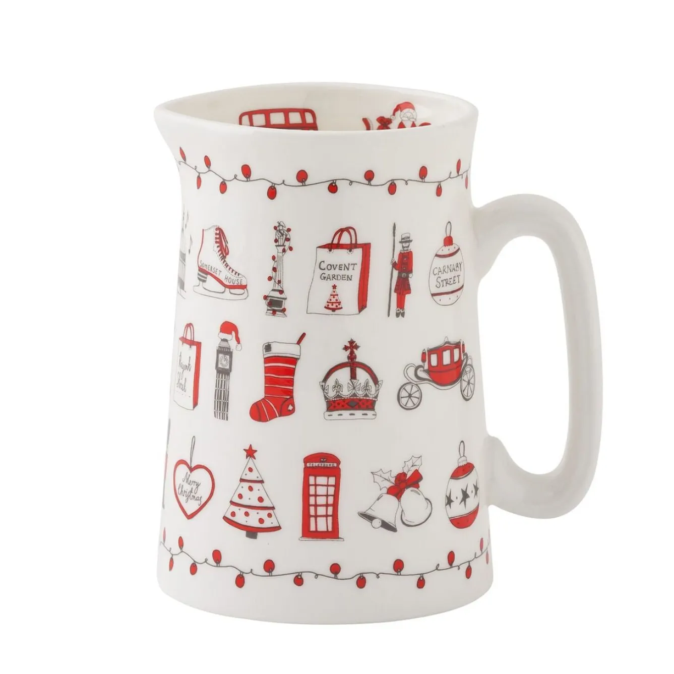 Victoria Eggs Jugs-London Christmas Half Pint Jug