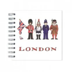 Alison Gardiner Stationery-London Figures Wire Bound Mini Notebook