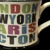 Moorland Pottery Whimsical|Places-London, New York, Paris, Acton Mug by