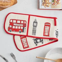 Victoria Eggs Oven Gloves/Mitts-London Skyline Double Oven Glove