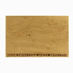 Selbrae Father's Day-Love & Celebrate Oak Serving Board - 12in