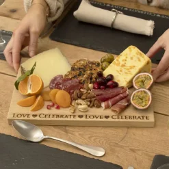 Selbrae Father's Day-Love & Celebrate Oak Serving Board - 12in