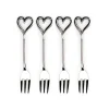 Selbrae Valentine's Day-Love Heart Pastry Forks Set of 4