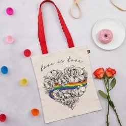Victoria Eggs Valentine's Day|Bags-Love is Love Canvas Tote Bag