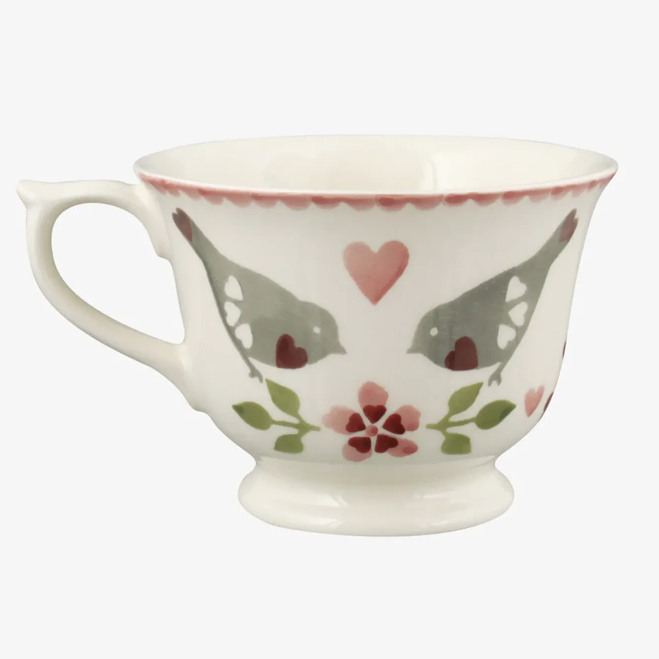 Emma Bridgewater Valentine's Day-Lovebirds Large Teacup & Saucer Boxed