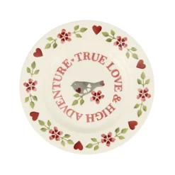 Emma Bridgewater Valentine's Day|Plates-Lovebirds True Love  8 1/2 Plate