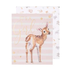 Wrendale Designs Greeting Cards|Children-Loved Deerly - It's a Girl Greetings Card