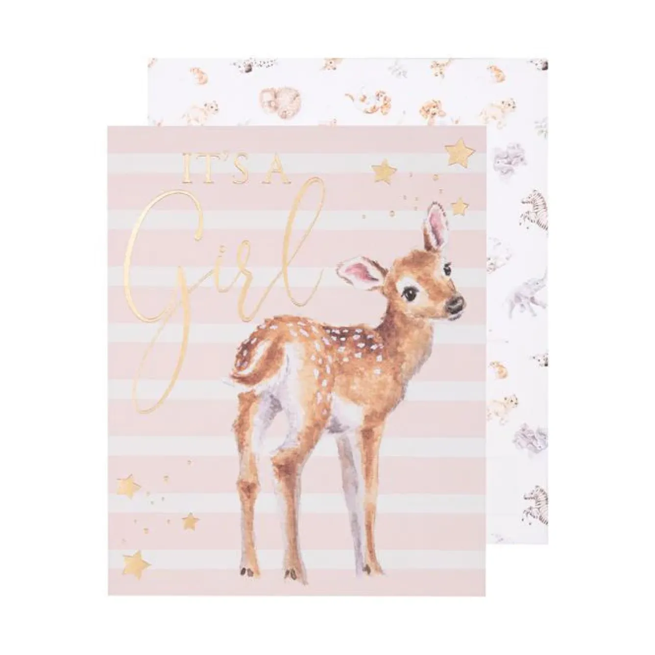 Wrendale Designs Greeting Cards|Children-Loved Deerly - It's a Girl Greetings Card