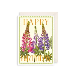 The Art File Greeting Cards-Lupins Greeting Card