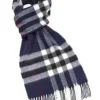 Bronte Moon Umbrellas-Luxury Westminster Navy Merino Lambswool Scarf