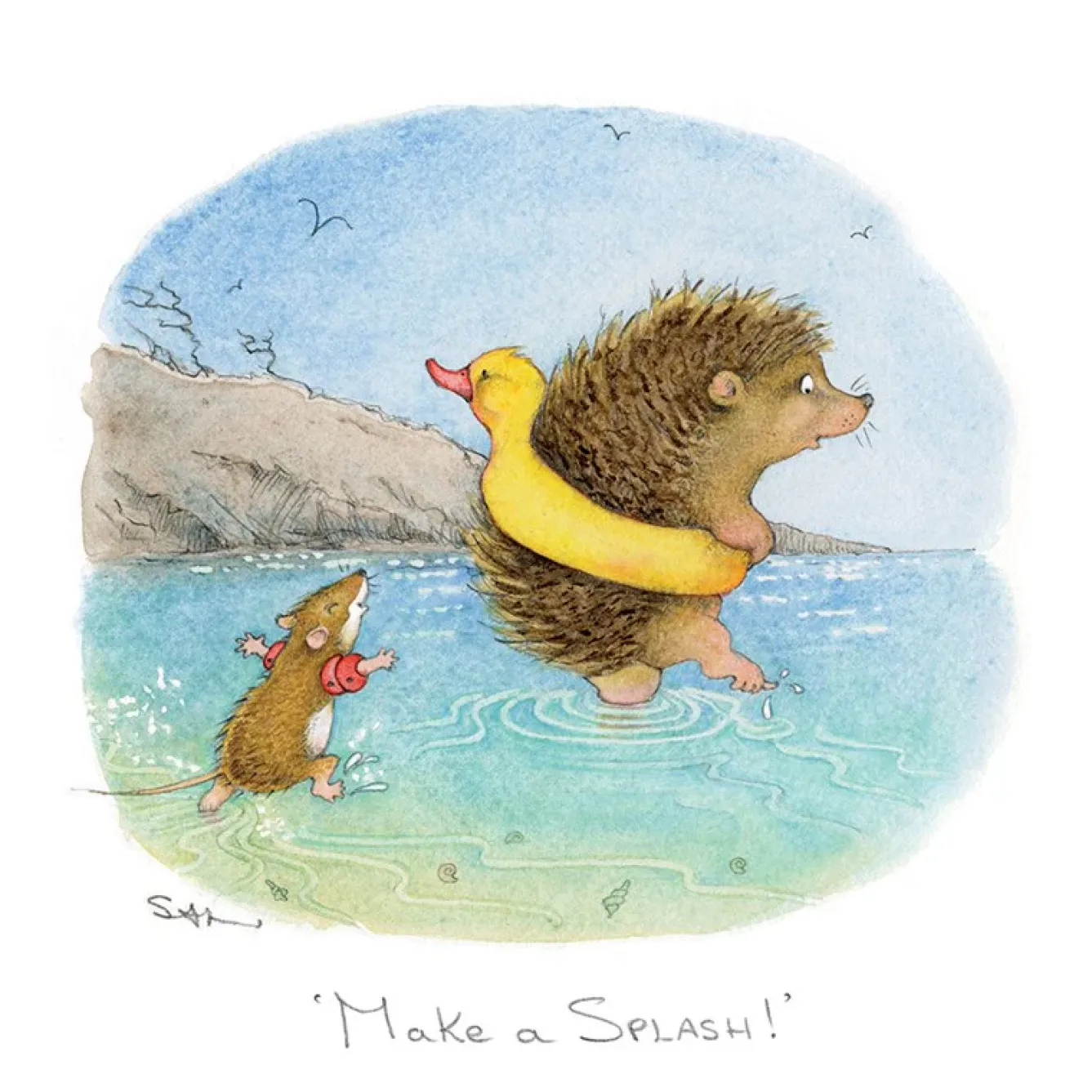 Moongazer Cards Greeting Cards-Make a Splash Greeting Card