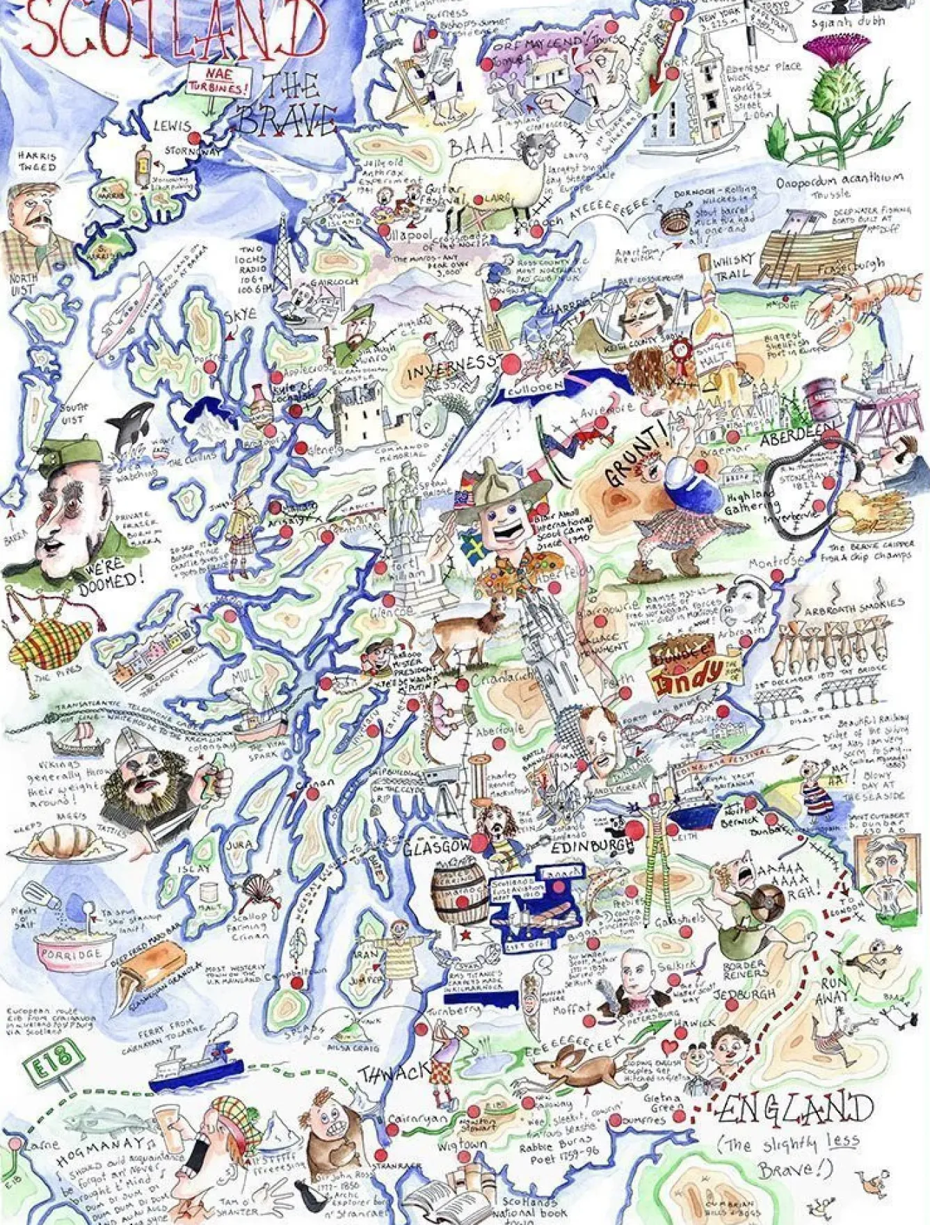 All Jigsaw Puzzles Puzzles|Children-Map of Scotland 1000 Piece Jigsaw Puzzle