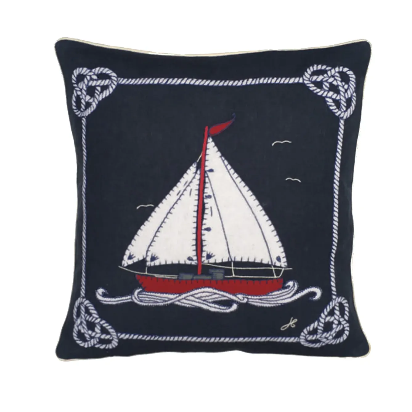 Jan Constantine Pillows & Throws-Marine Boat Pillow