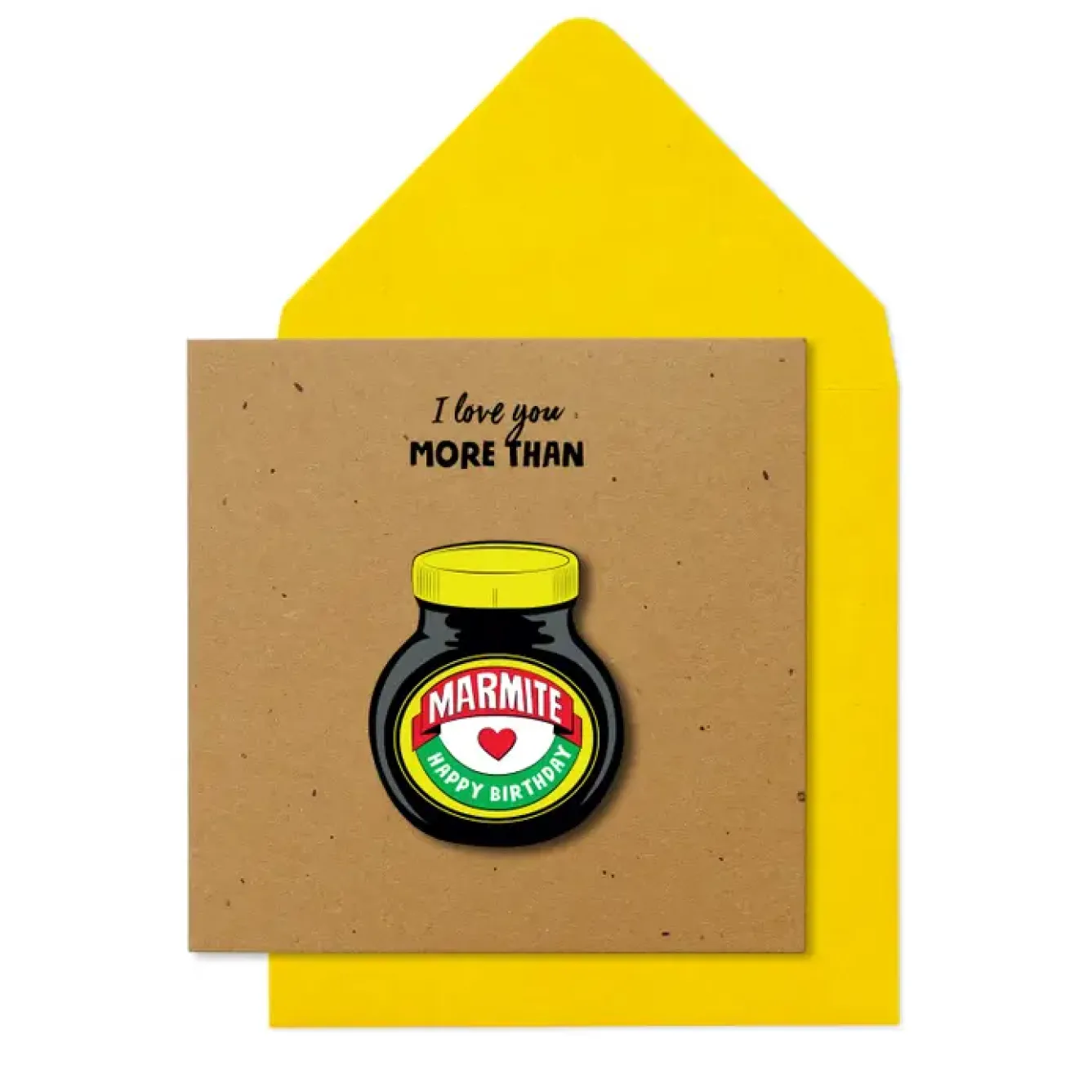 Tache Cards Greeting Cards-Marmite I Love You More Card
