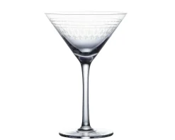 The Vintage List Glassware-Martini Glass with Ovals Design by