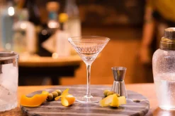 The Vintage List Glassware-Martini Glass with Ovals Design by