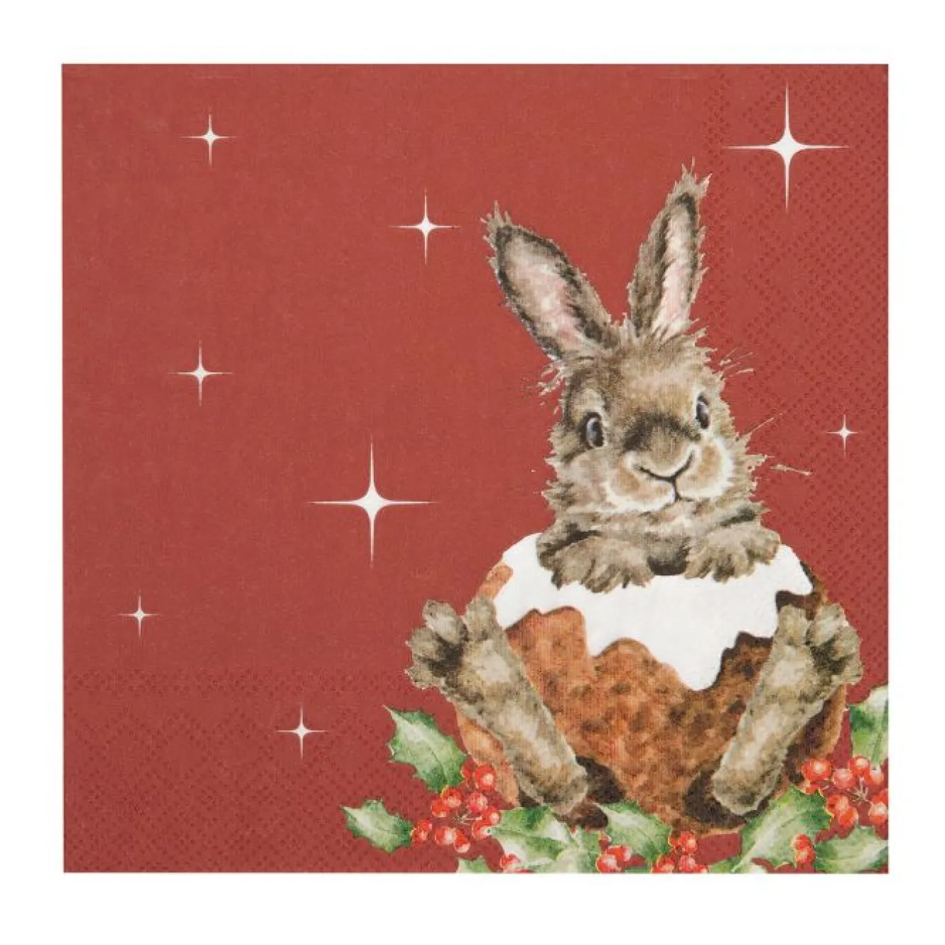 Wrendale Designs Napkins-'Merry Little Christmas' Rabbit Paper Napkins