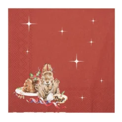 Wrendale Designs Napkins-'Merry Little Christmas' Rabbit Paper Napkins
