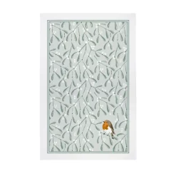 Ulster Weavers Tea|Tea Towels-Mistletoe & Robin Recycled Cotton Blend Tea Towel