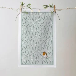 Ulster Weavers Tea|Tea Towels-Mistletoe & Robin Recycled Cotton Blend Tea Towel